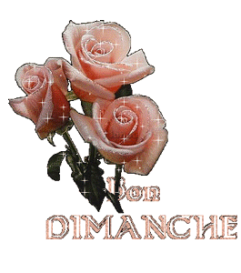 Gif animé Bon dimanche roses roses